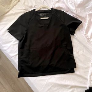 Figs black scrub top size small.